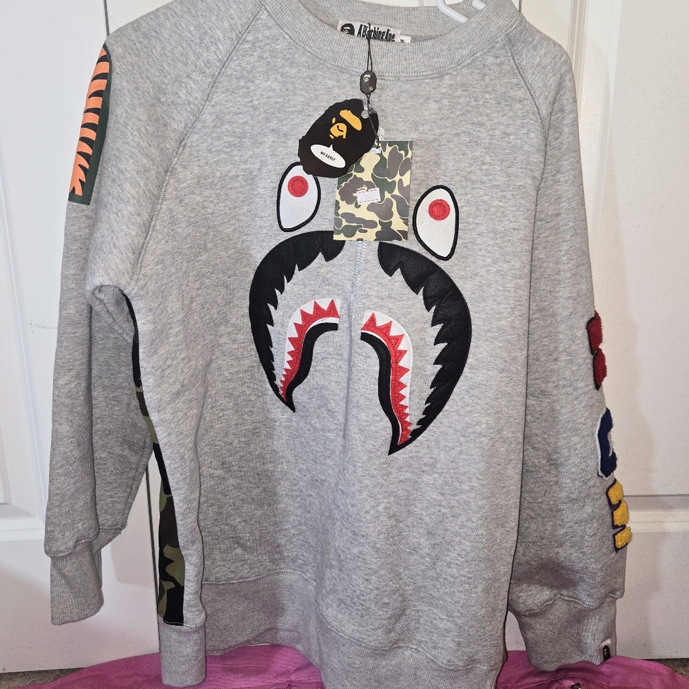 BRAND NEW Bape Shark Face Sweatshirt